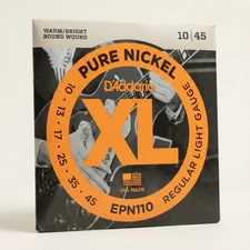 D'Addario EPN110 Pure Nickel Electric Guitar Regular Light Strings