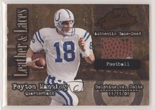 2002 Playoff Absolute Memorabilia Leather and Laces Football Peyton Manning nd3
