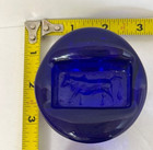 BODA Sweden Erik Hoglund cobalt Blue Paperweight / Ashtray BLUE BULL COW