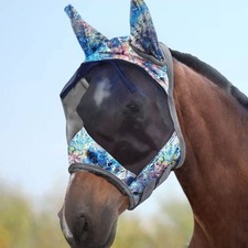 Harrison Howard LumiVista Horse Fly Mask Standard with Ears UV Protection for...