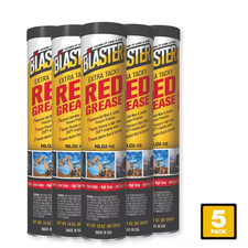 Heavy Duty Red Grease Cartridges 14oz 5-Pack for Automotive and Equipment Use
