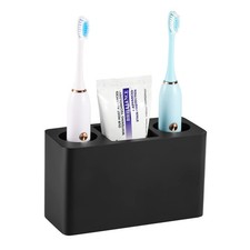 Toothbrush Holder, 3 Slots Electric Toothbrush and Toothpaste Holder, Resin B...