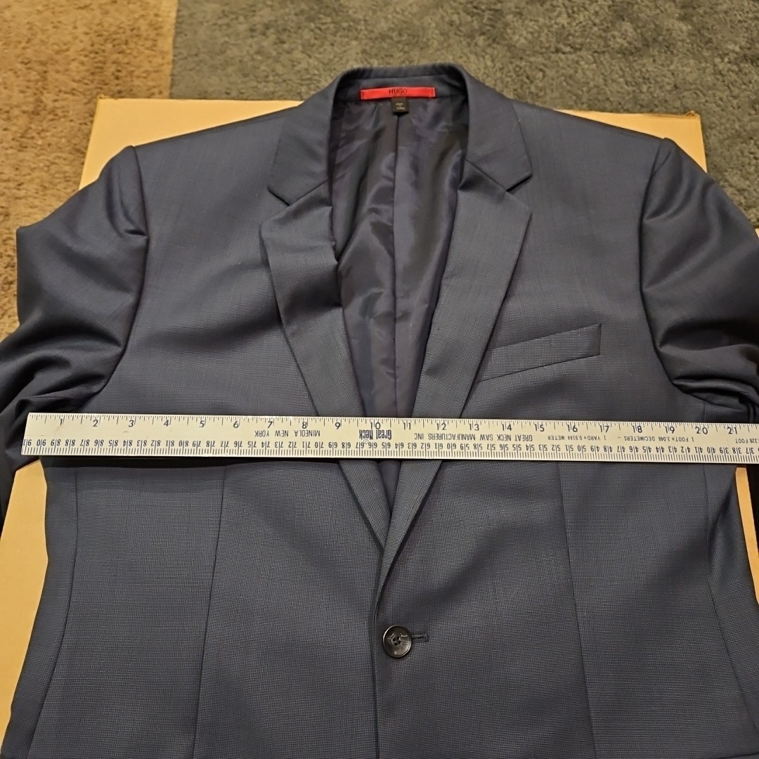 HUGO BOSS Mens Navy Blue Slim Fit Blazer Jacket Size Large (Small Fitting) NEW thumbnail 15