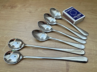 WMF Luzern Cromargan 4 Kaffeelöffel 13,2 cm + 2 Limonadenlöffel (Latte) 18,5 cm