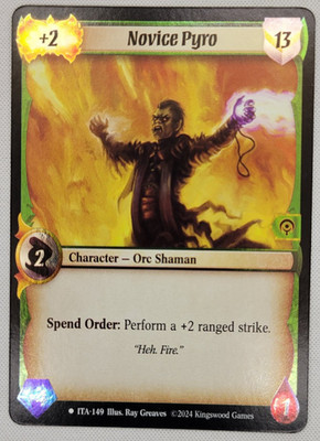 Novice Pyro - Foil - Warlord: Saga of the Storm Into the Accordlands ITA-149
