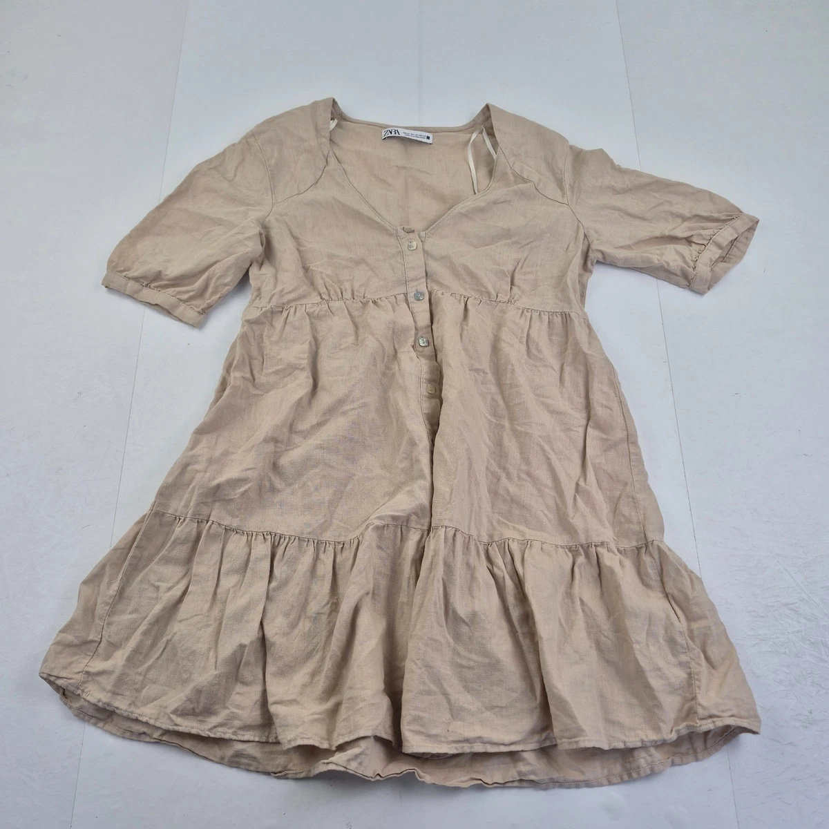 Zara Linen Short Sleeve Dresses for Women for sale