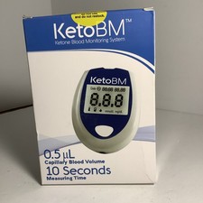 KetoBM Ketone Blood Meter Kit Ketone Blood Monitoring System 0.5 uL 10 Secs. F4B