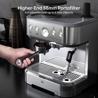 SiebträGer-Espressomaschine Mahlwerk 15 Bar 2.3 L 1350 W Cappuccino Milchschaum