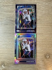 (2) 2024 Donruss Optic Javon Baker Purple Shock Prizm /Halo RC Rated Rookies 