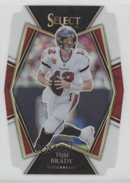 2021 Panini Select Premier Level White Prizm Die-Cut 73/99 Tom Brady #101 16wc