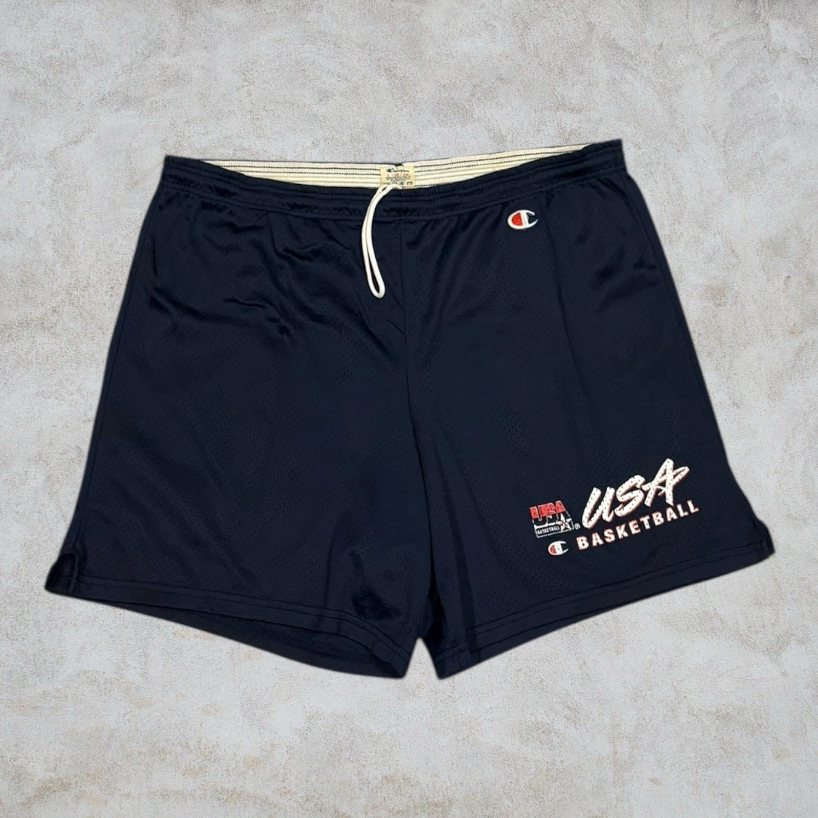 Vintage 1992 USA Basketball Mesh Shorts Men’s Large 36W Champion Navy Dream Team