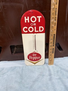 ANTICO VERAMENTE BELLO TERMOMETRO "DR PEPPER" anni '50