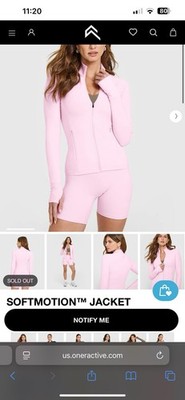 Oner Active Soft Motion Chalk Pink Jacket Size Small