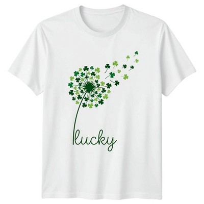 Lucky T-Shirt Kleeblatt Kleeblatt Pusteblume St Patricks Day Irish Holiday