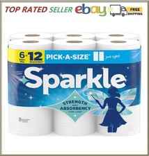 Sparkle Pick A Size Paper Towels 6 Double Rolls 660 Sheets Total Strong 2 Ply