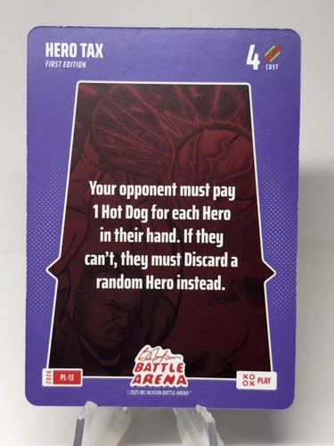 2026 Bo Jackson Battle Arena Hero Tax PL-13 Play Card