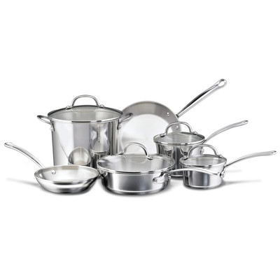 Farberware Millennium Stainless Steel Cookware Professional Pots and Pans 10-Pc