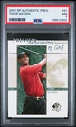 2001 SP AUTHENTIC PREVIEW #51 TIGER WOODS ROOKIE RC PSA 7