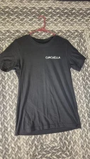 Coachella Shirt Mens Medium Black Music Festival Tee Double Sided Logo Concert