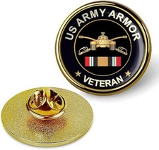 US Army Veteran Veteran Tie Suit Shirt Lapel Pin - Gold