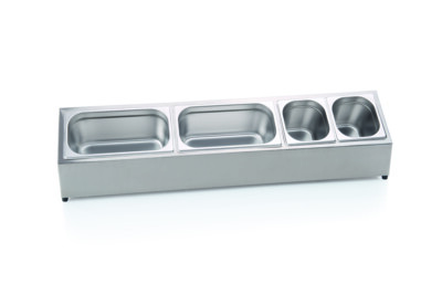 Buffetgestell, Systemteiler, CNS, 102x23,5 cm, für 3x 1/3 - 6x 1/6 GN