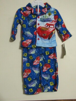 DISNEY BOYS 12 MO LIGHTNING MCQUEEN CARS PAJAMA 2-PC RED/BLUE TOP/PANTS NWT 