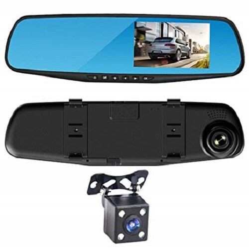 Specchietto Retrovisore Auto Dvr Full HD 1080p + Sd 8 Gb Telecamera Parcheggio - Immagine 1