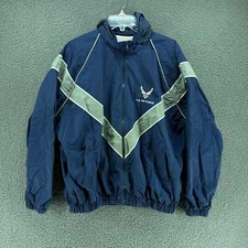 USAF Skilcraft Air Force Jacket Mens Large Short 8415-01-518-4609 Blue Hooded