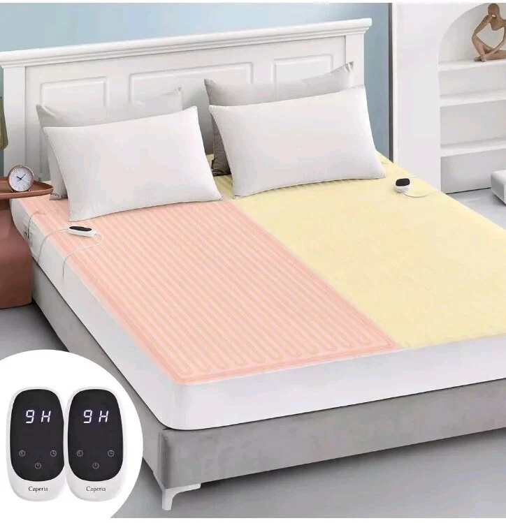 Electric Heated Mattress Pad King Size Dual Control 9 Heating Levels Clearance