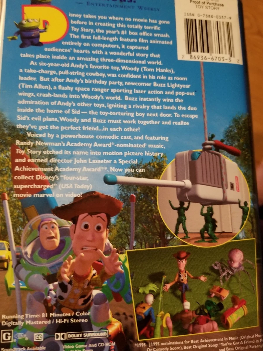 Toy Story Vhs Cover