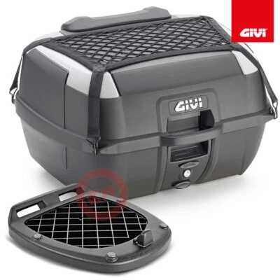GIVI B45+ BAULETTO NERO 45LT COMPLETO DI PIASTRA MONOLOCK + SCHIENALINO E RETE