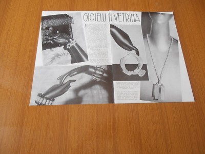 1931 GIOIELLI IN VETRINA BRACCIALETTO PENDENTE COLLANA DESIGN ANNI 30 VINTAGE 