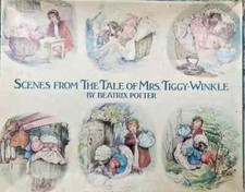 VINTAGE WOODEN JIGSAW PUZZLE TALES FROM MRS TIGGY-WINKLE-BEATRIX POTTER-COMPLETE
