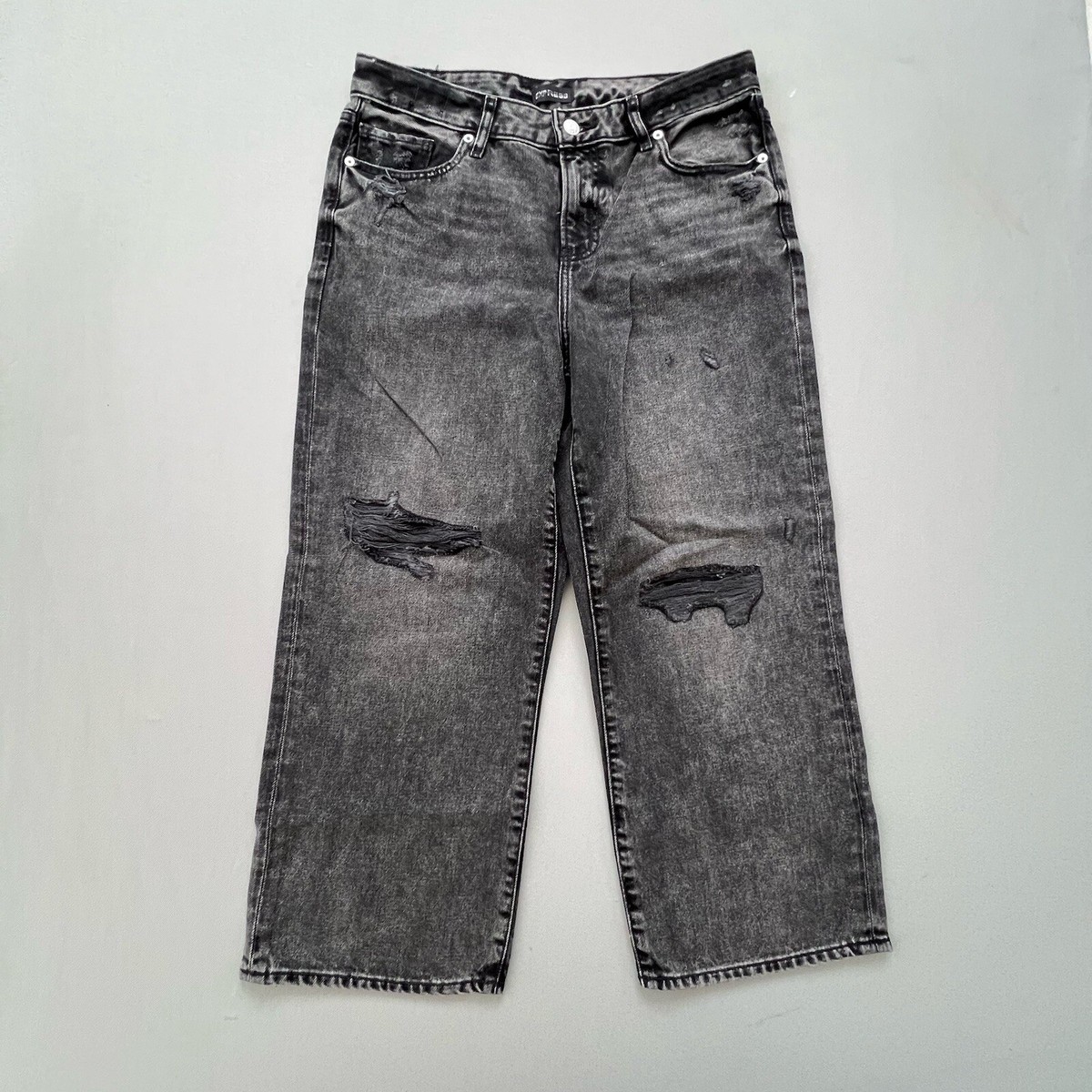 EXPRESS Curvy Mom Jeans Size Short Super High Rise Black Denim