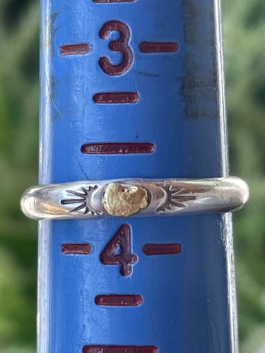 Vintage Sterling Silver Heart Simple Minimal Stacking Band Ring Size 3.75 - Picture 4 of 10