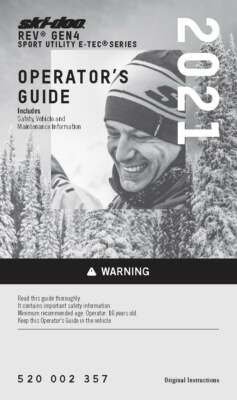 Ski-Doo Owners Manual Book 2021 Expedition SWT 600R E-TEC