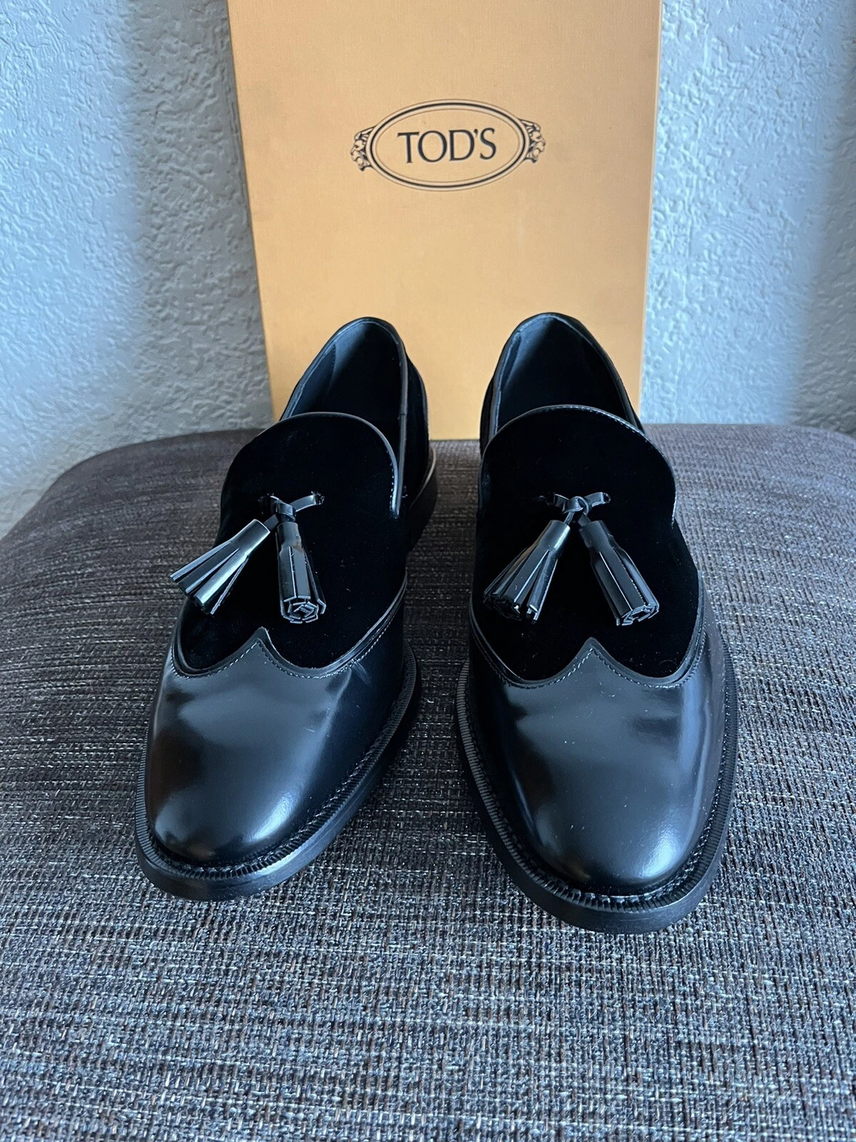 TOD’S Mocassini TOD'S in velluto e pelle con nappa UK 9 5