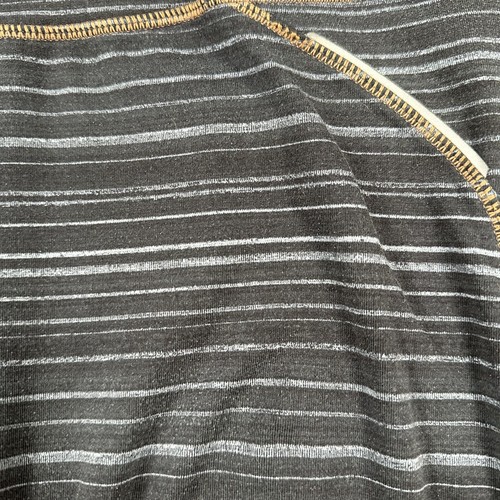 Athleta Yoga Pants Medium M Black Blue Leggings Striped Capri Athleisure Womens - Picture 5 of 15