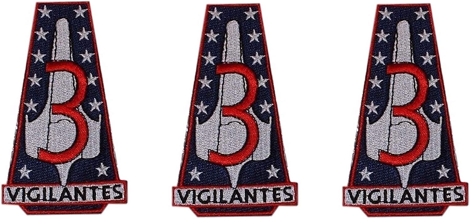 Battlestar Galactica Squadron 3 3-Inch Tall Embroidered Patch Set of 3