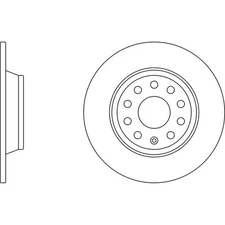 Apec Blue Brake Disc - Rear SDK6116 Fits selected Audi Seat Skoda Volkswagen