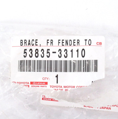 Genuine OEM Toyota 53835-06130 Passenger RH Front Fender Brace