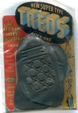 Vintage  Super Type Treds Stick-Ons, Rubber Under Soles Package