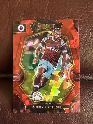 Michail Antonio 2022-23 Panini Select Premier League Red Ice Prizm #194  West Ham