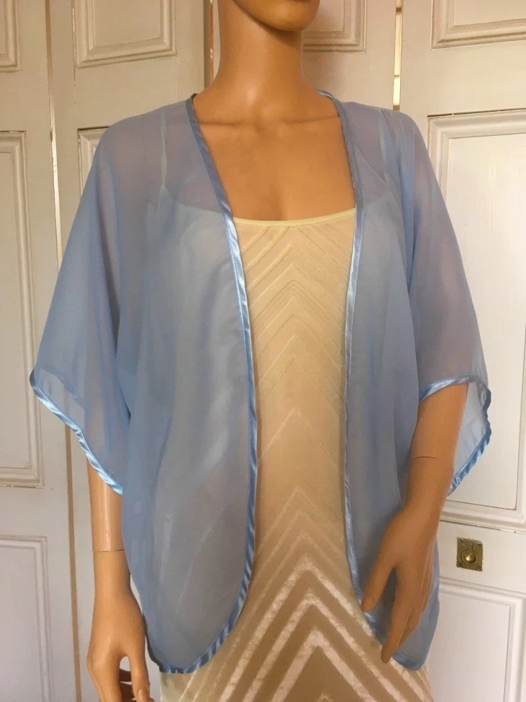 Navy blue top chiffon bolero jacket