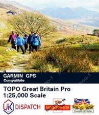 GB TOPO Great Britain Map PRO 1:25K Scale microSD+SD Card GARMIN Hiking Cycling