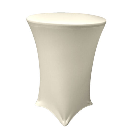 LA Linen Round Spandex Cover For Cocktail Highboy Table. Made in USA - Picture 7 of 11