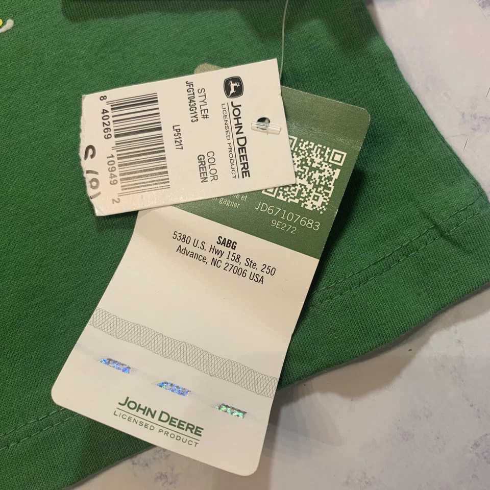 JOHN DEER shirt  Youth Long sleeve Shirt Size Small (8) NEW - Image 4 of 4