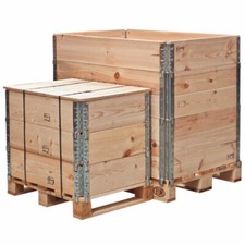 SCATOLE CONTAINER Casse legno modulare Log Pak Tipo coperchio 120 x 80 cm est