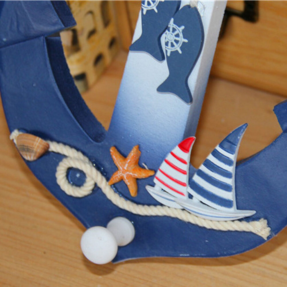 wooden anchor ornament Wall Hooks Wall Hooks Wooden Nautical Hook