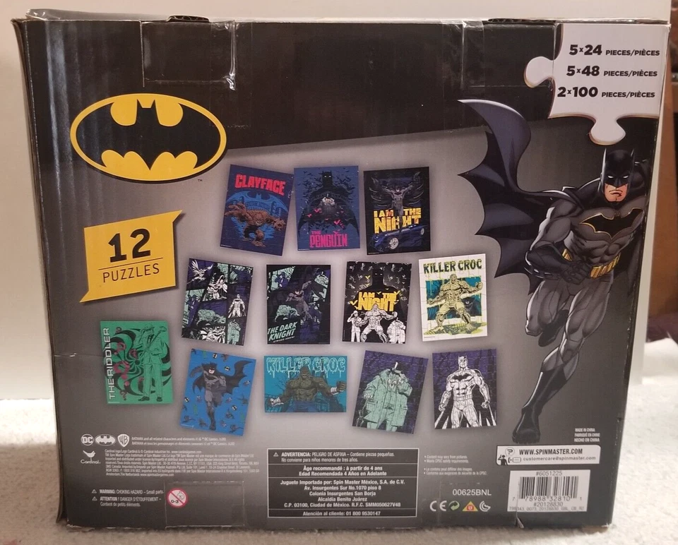 Juego de 12 rompecabezas DC Batman - Marca Cardinal - Muy buen estado Foto 3 de 4